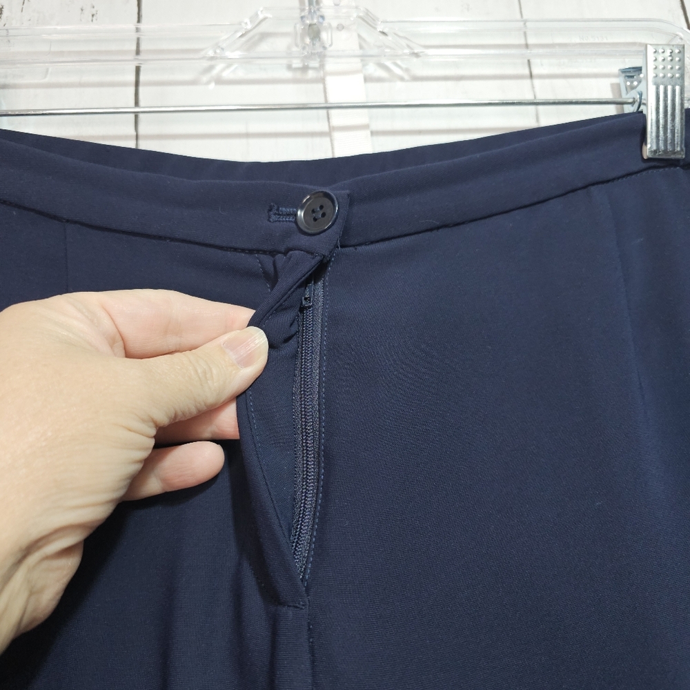 Pendleton Solid Blue High Rise Polyester Trouser … - image 3